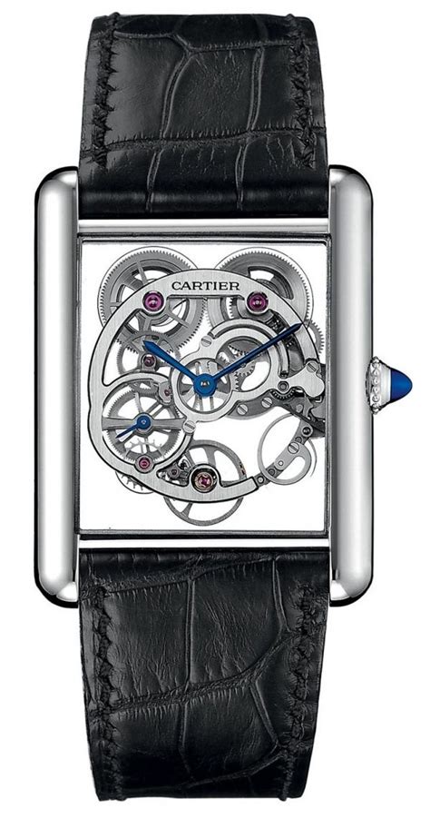 tank louis cartier skeleton watch